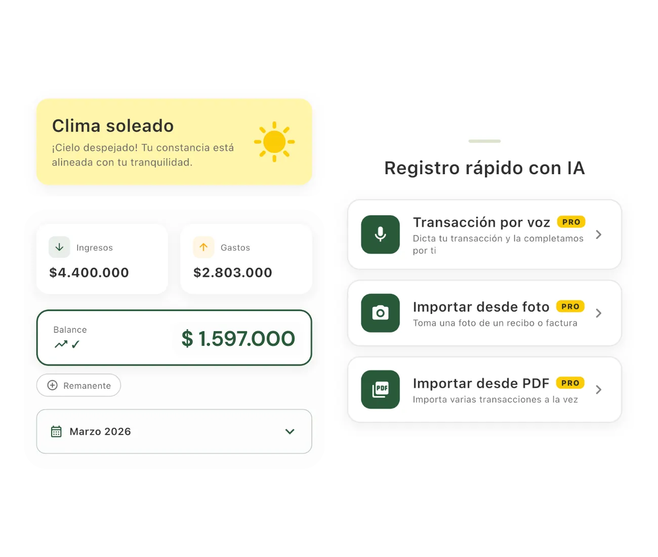 Presupuesto mensual con IA